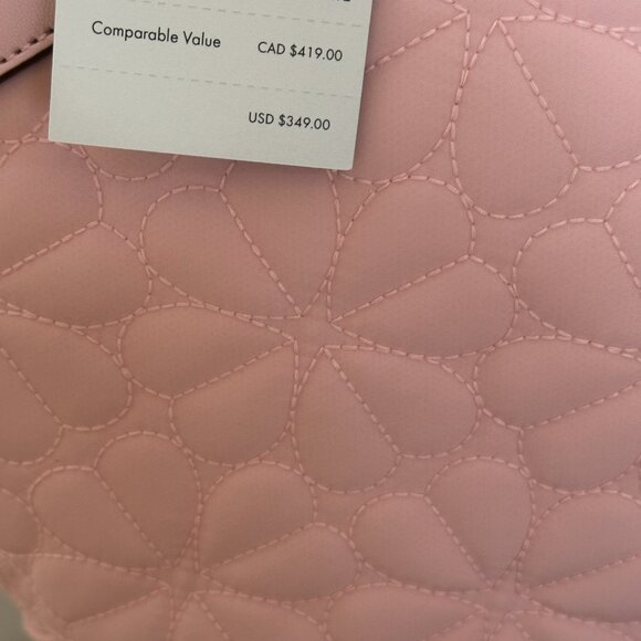 KATE SPADE SPADE FLOWER QUILTED FABRIC SMALL BACKPACK:NWT PINK HORIZON main image 8